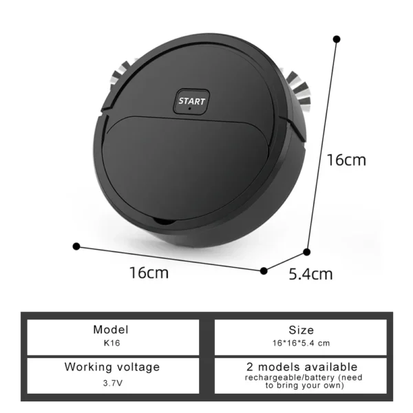 2024 Automatic Portable Mini Robotic Vacuum Cleaner – Wet & Dry, 5