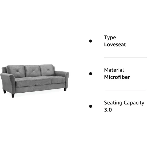 Sofa, Dark Gray sofa set living room furniture 6