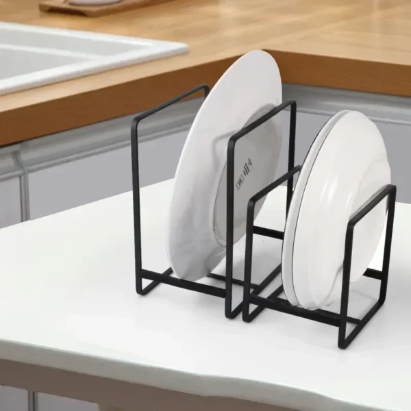 "Kitchen Cabinet Plate Organizer Rack" 6