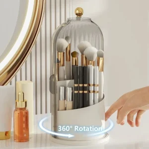 360° Rotating Makeup Brush Holder Desktop Makeup Organizer 1