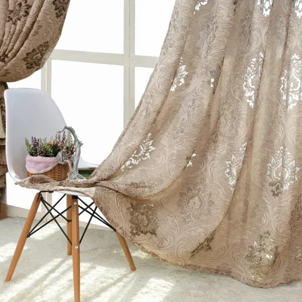 1 PC NAPEARL European Style Jacquard Curtain Fabrics for Window Balcony 4