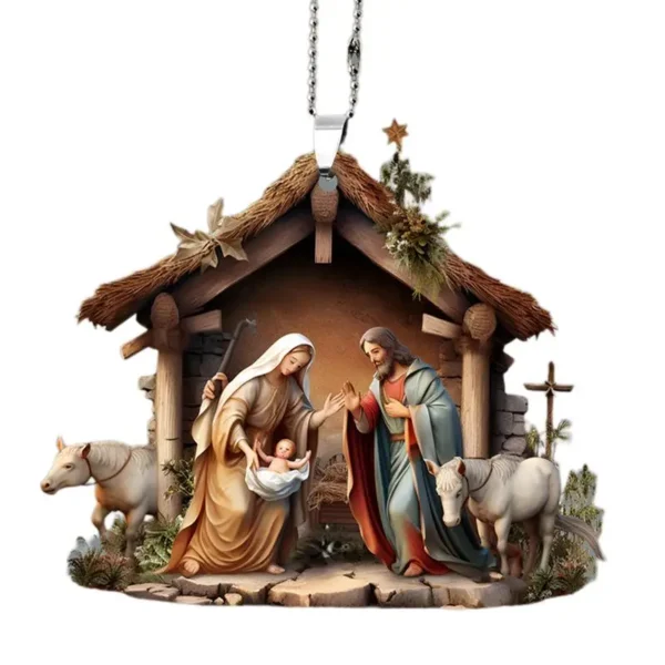 Nativity Scene Ornaments The Birth Of Jesus Decor Nativity Scene Christmas Tree 1