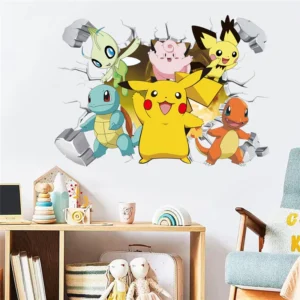 Cartoon Pikachu Wall Stickers For Kid's Rooms 1