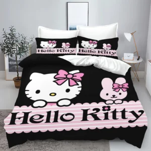 Hello Kitty With Pillowcase Bedding Set Duvet Cover Comforter Sets Universal, Suitable 1