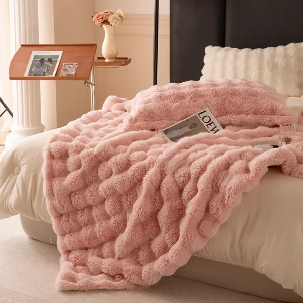 YanYangTian Autumn Winter Plush blanket bed cover 3