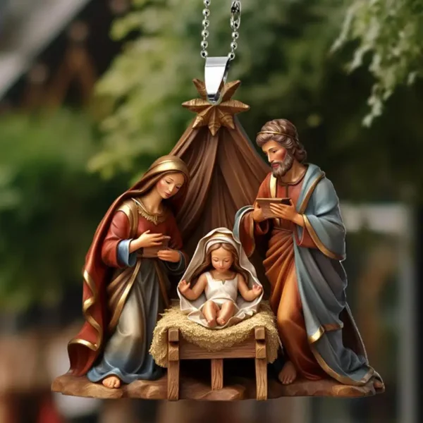 Nativity Scene Ornaments The Birth Of Jesus Decor Nativity Scene Christmas Tree 4