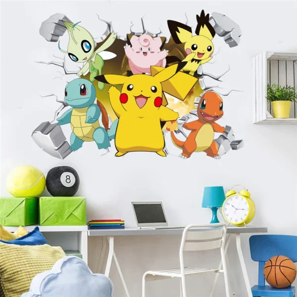 Cartoon Pikachu Wall Stickers For Kid's Rooms 5