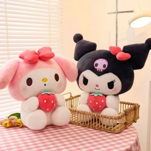 22/35cm Sanrio Strawberry Kuromi Pillow Plush Toy Girls Soft Stuffed Animal Toys 2