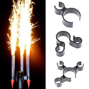 Single Champagne Bottle Birthday Candle Sparkler Firework Safety Ice Fountain Plastic Clip 1