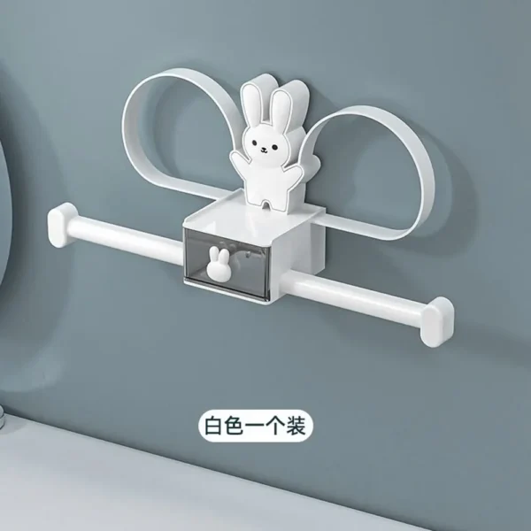 Kawaii Rabbit Hair Hoop Storage Rack Wall Mounted Jewelry Organizer Hair Tie 3