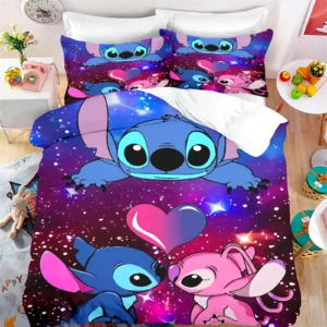 Stitch Disney Bedding Set for Teen Bedroom 100% Polyester Various Sizes Decor Ultra Soft Comfortable 1