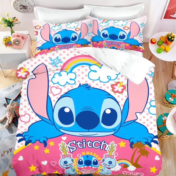 Stitch Disney Bedding Set for Teen Bedroom 100% Polyester Various Sizes Decor Ultra Soft Comfortable 2