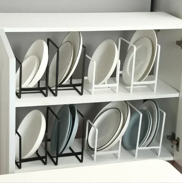 "Kitchen Cabinet Plate Organizer Rack" 3