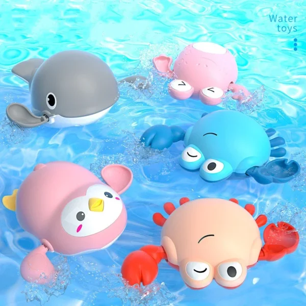 Baby Bath Toys Kids Swimming Clockwork Dolls Play Water Fun Bathing 1