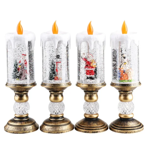 Christmas Decorations Candle Lights Christmas Crystal Lights Snow Lights Kidsren's 4