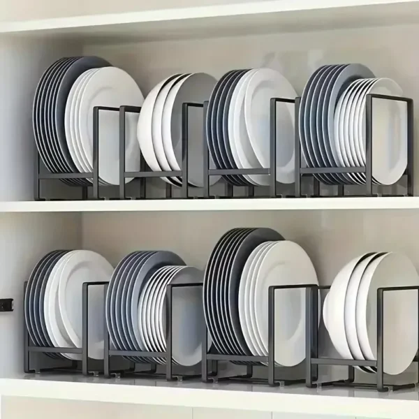 "Kitchen Cabinet Plate Organizer Rack" 1