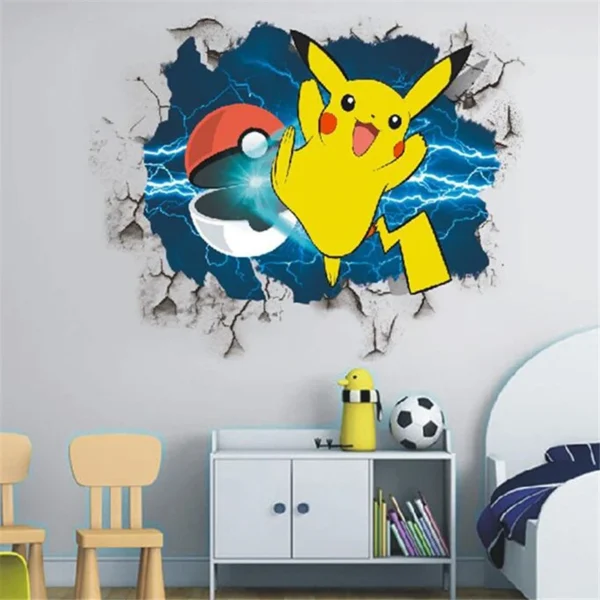 Cartoon Pikachu Wall Stickers For Kid's Rooms 3