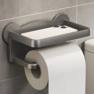 Hot Toilet Paper Holder Stand Wall-Mounted Toilet Paper Dispenser Kitchen Bathroom Storage Rack For Tissue Box Shelf Phone Holde 1