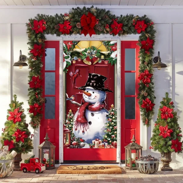 Christmas Hanging Flag Porch Door Banner Christmas Decorations For Home 1