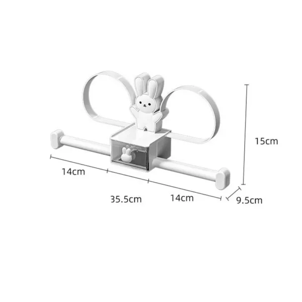 Kawaii Rabbit Hair Hoop Storage Rack Wall Mounted Jewelry Organizer Hair Tie 6