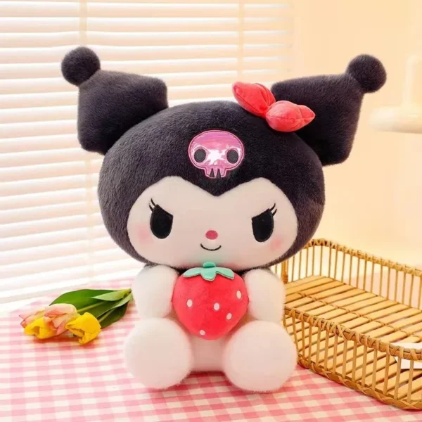 22/35cm Sanrio Strawberry Kuromi Pillow Plush Toy Girls Soft Stuffed Animal Toys 6