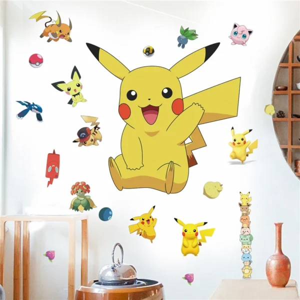 Cartoon Pikachu Wall Stickers For Kid's Rooms 6