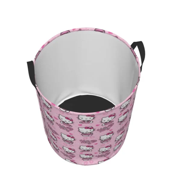 Custom Hello Kitty Laundry Hamper Large Storage Basket 3