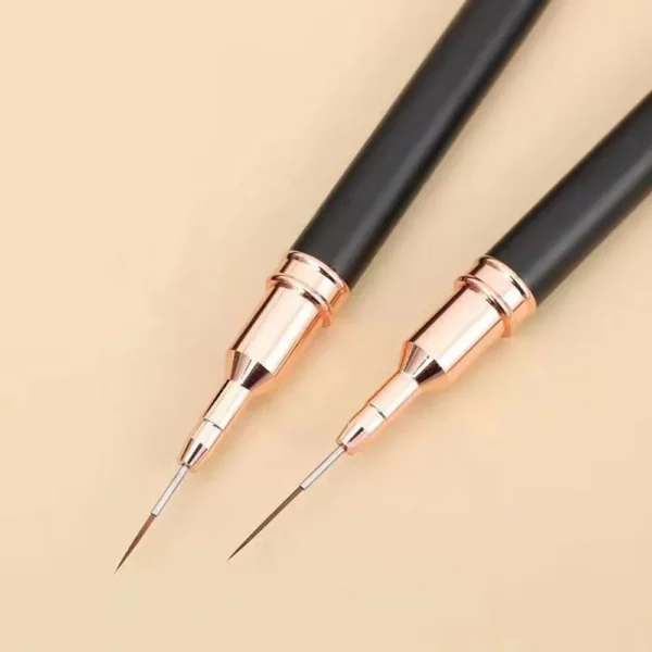 Black Nail Art Liner Brushes 5Sizes Painting Nail Design Pen 6