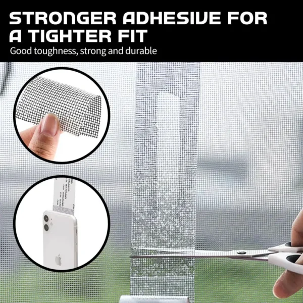 1/2pcs Window Screen Repair Tape Fiberglass Screen Patch Repair Kit Screen Tape Mesh Repair Screen Door Repair Kit 3